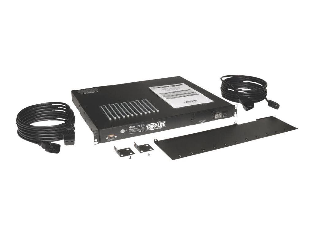 Thumbnail 4 of 7 for Eaton Tripp Lite Series PDU Metered ATS 200V-240V 20A 8 C13; 2 C19 2 C20 Horizontal 1URM - horizontal rackmount - power