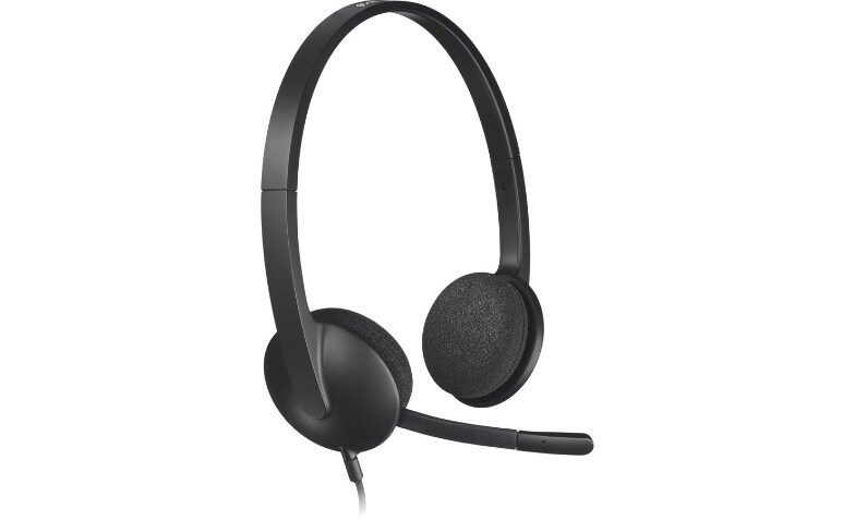 Logitech USB Headset H340 - wired headset - black