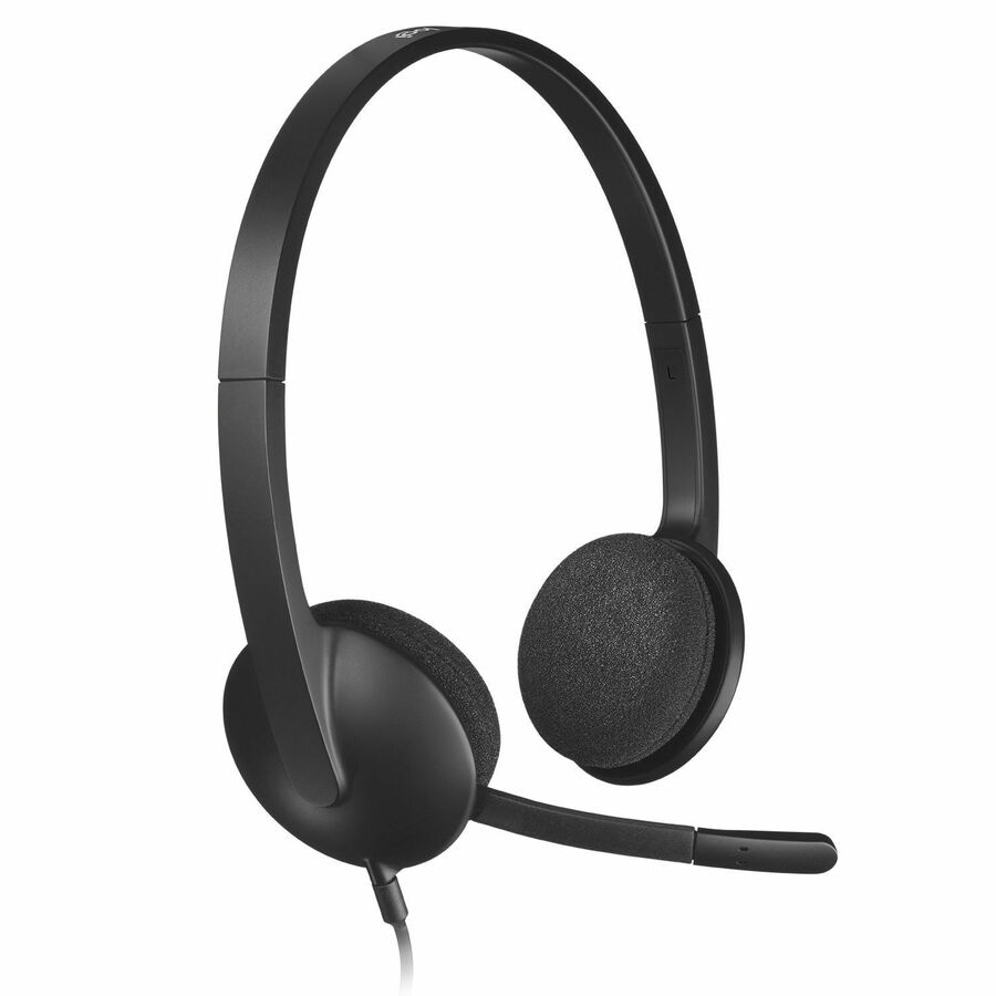 Thumbnail 2 of 10 for Logitech H340 - Stereo Wired Headset - USB-A - Noise-Canceling Mic - Digital Audio - Black