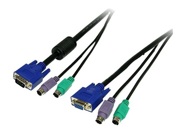 StarTech.com 3-in-1 Universal PS/2 KVM Cable - keyboard / video / mouse (KVM) cable - 50 ft