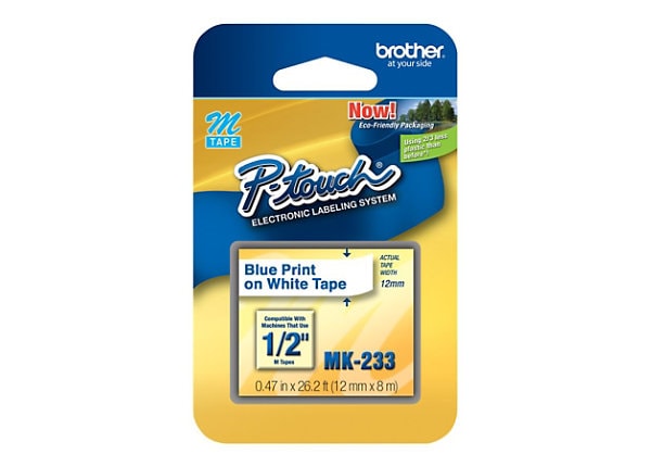 Brother MK233 - non-laminated tape - 1 roll(s) - Roll (1.2 cm x 7.99 m)