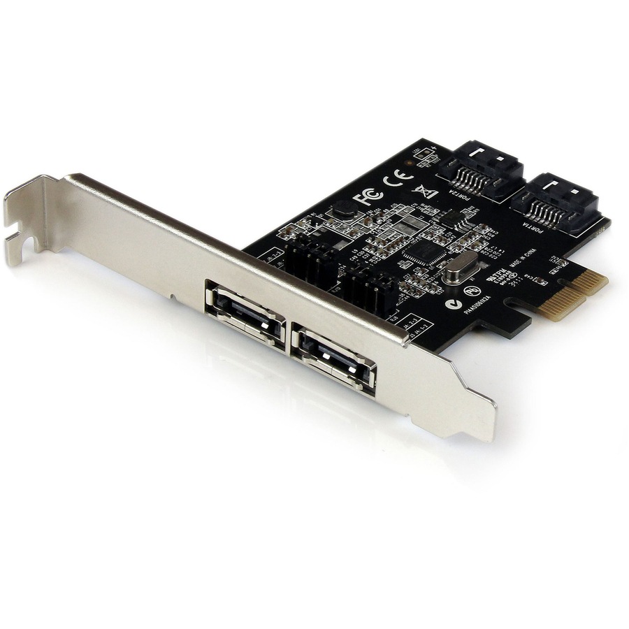 Thumbnail 2 of 5 for StarTech.com 2 Port PCI Express SATA 6 Gbps eSATA Controller Card - Dual Port PCIe SATA III Card - 2 Int/2 Ext