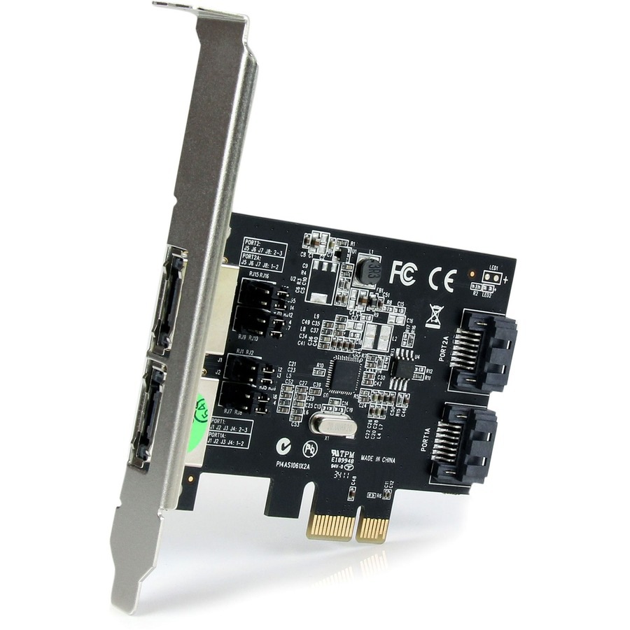 Thumbnail 3 of 5 for StarTech.com 2 Port PCI Express SATA 6 Gbps eSATA Controller Card - Dual Port PCIe SATA III Card - 2 Int/2 Ext