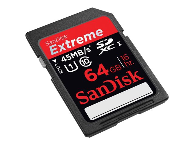 SanDisk Extreme - flash memory card - 64 GB - SDXC UHS-I