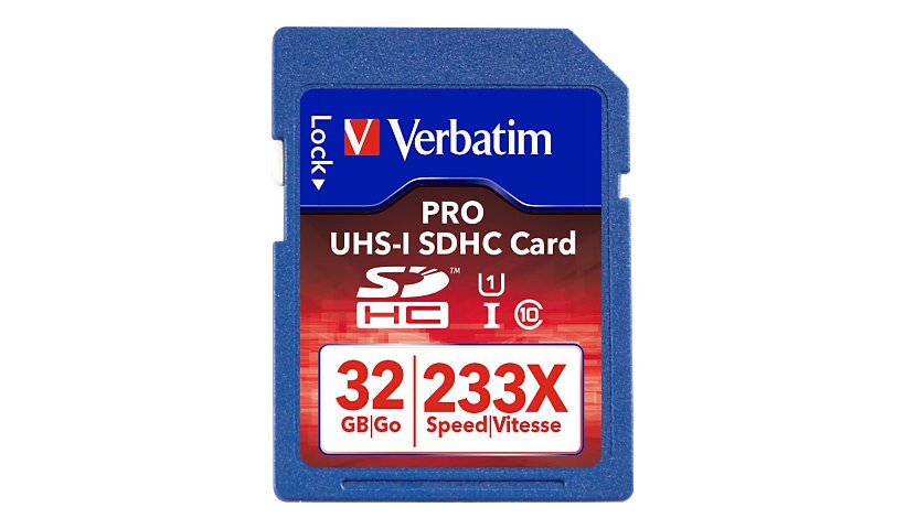 Verbatim PRO - flash memory card - 32 GB - SDHC UHS-I