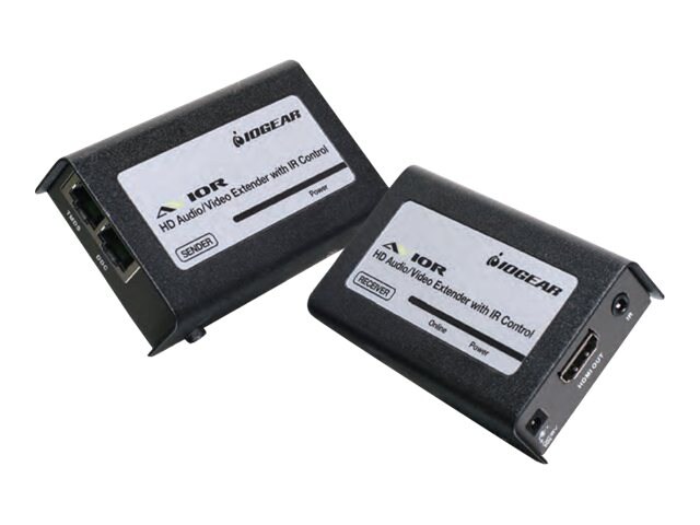 IOGEAR AVIOR GH8211EK HD Audio/Video Extender with IR Control - video/audio/infrared extender - HDMI