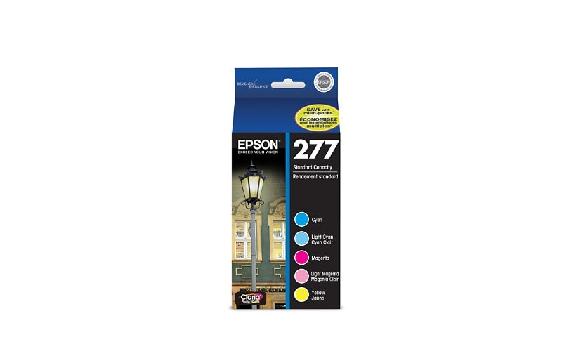 Epson 277 Multi-Pack With Sensor - 5-pack - yellow, cyan, magenta, light magenta, light cyan - original - ink cartridge