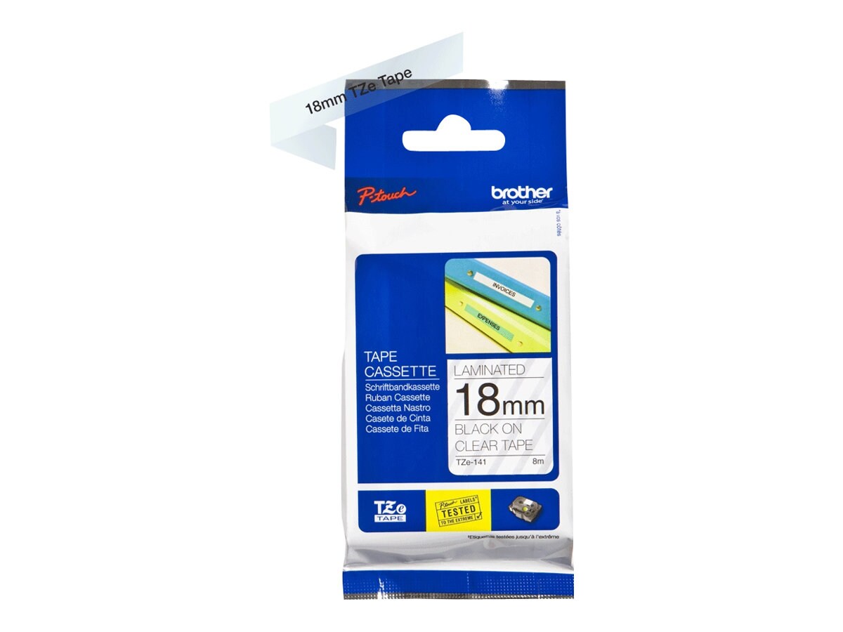 Brother TZe-141 - laminated tape - 1 cassette(s) - Roll (1.8 cm x 8 m)