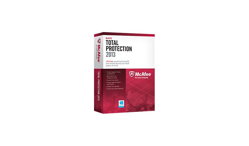 McAfee Total Protection 2013 - box pack (1 year) - 1 PC