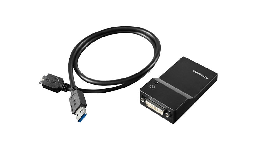 Lenovo USB 3.0 to DVI/VGA Monitor Adapter - adaptateur vidéo externe