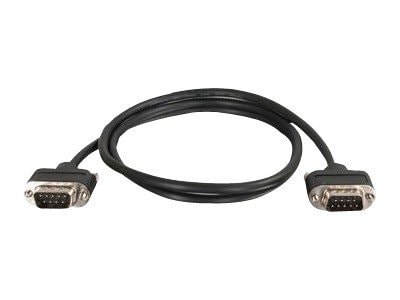 C2G CMG-Rated DB9 Low Profile Null Modem M-M - null modem cable - DB-9 to DB-9 - 3 ft