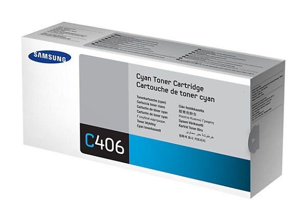 Samsung CLT-C406S - cyan - original - toner cartridge