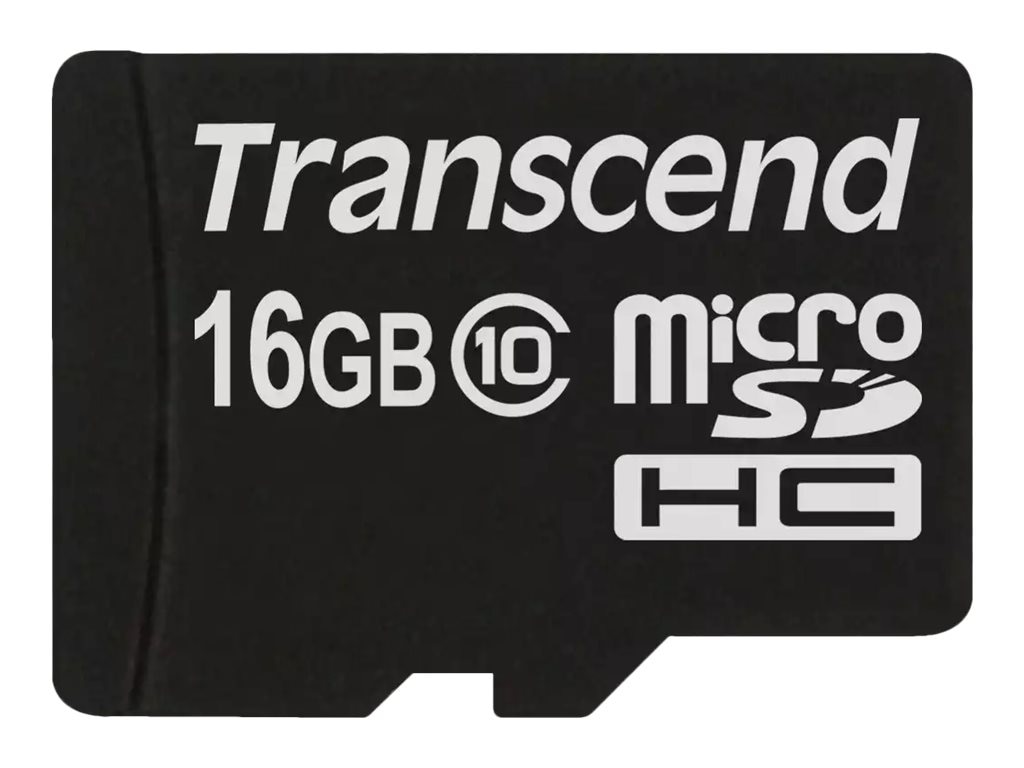 Transcend - flash memory card - 16 GB - microSDHC
