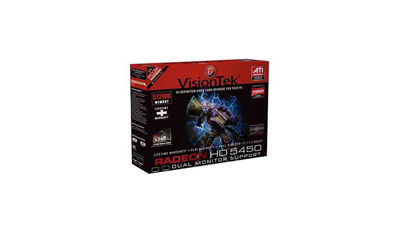 VisionTek Radeon HD 5450 - carte graphique - Radeon HD 5450 - 512 Mo