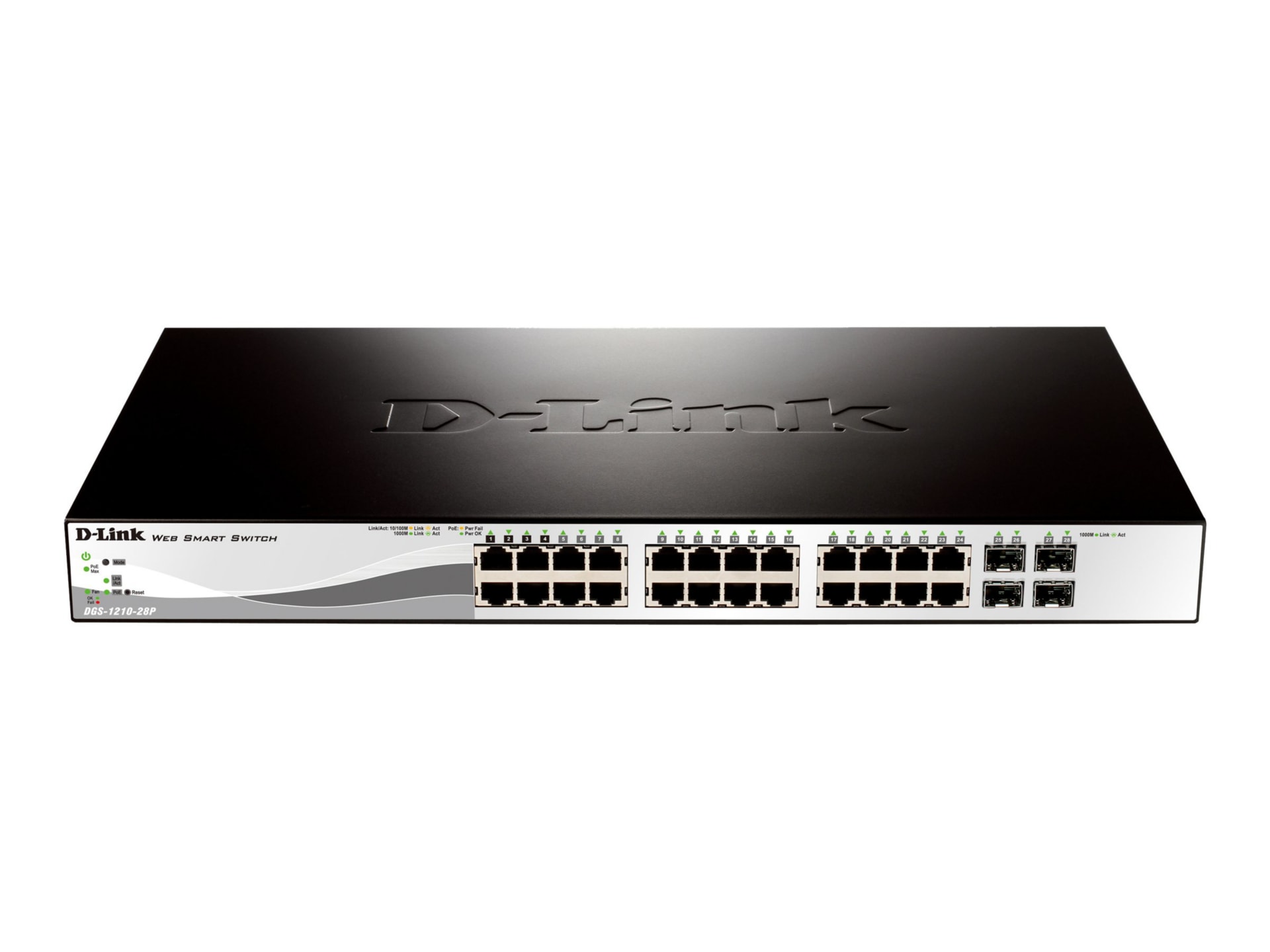 D-Link Web Smart DGS-1210-28P - switch - 24 ports - managed - rack-mountable