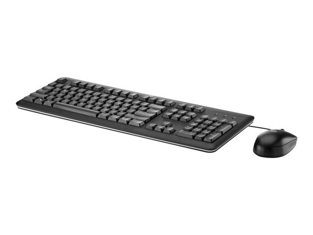HP Wired Keyboard & Mouse Set with Mouse Pad