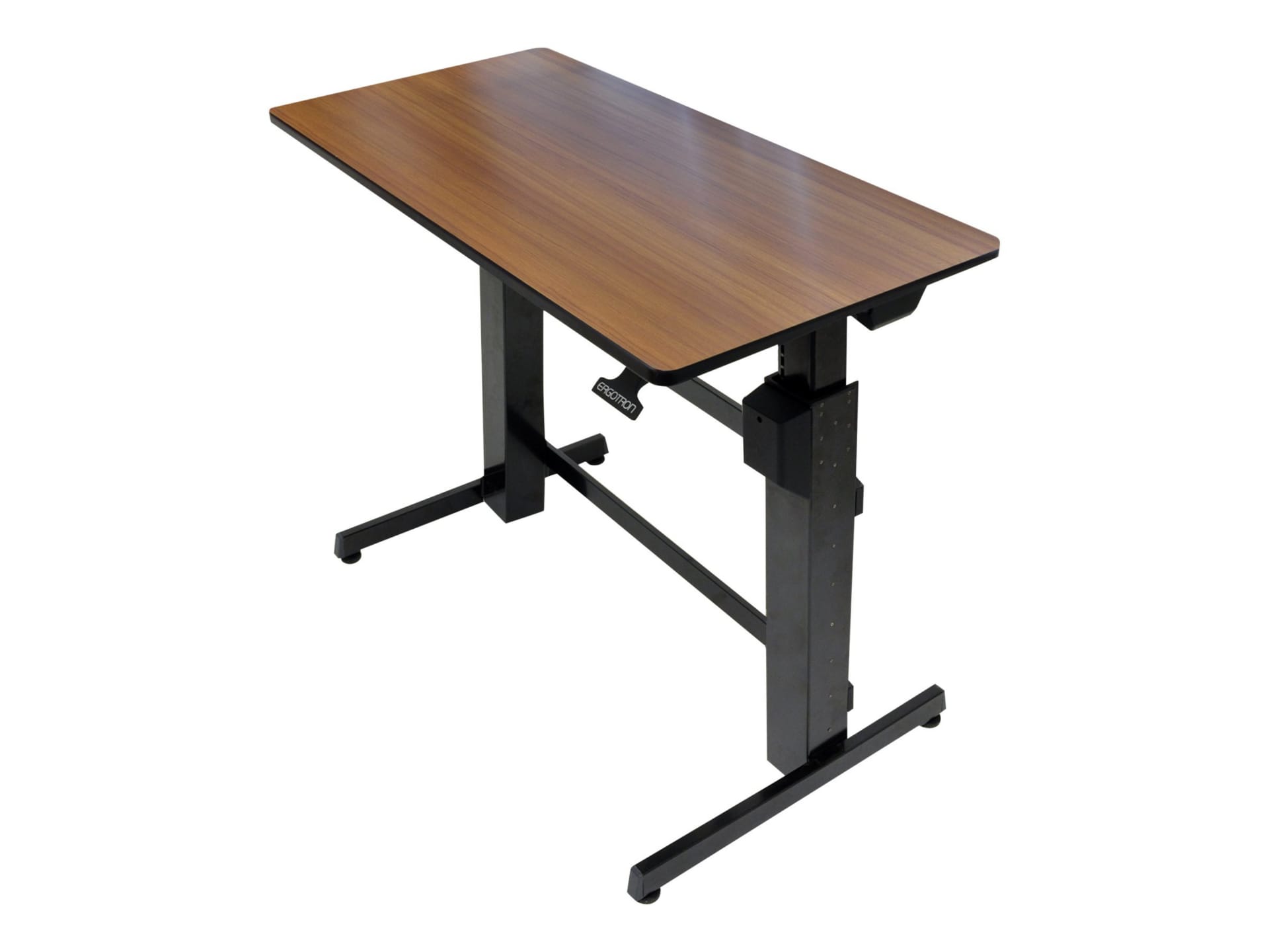 Ergotron WorkFit-D Sit-Stand Desk - Walnut