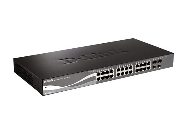 D-Link DGS-1500-28 28-port Gigabit SmartPro Switch - switch - 28 ports - managed - rack-mountable