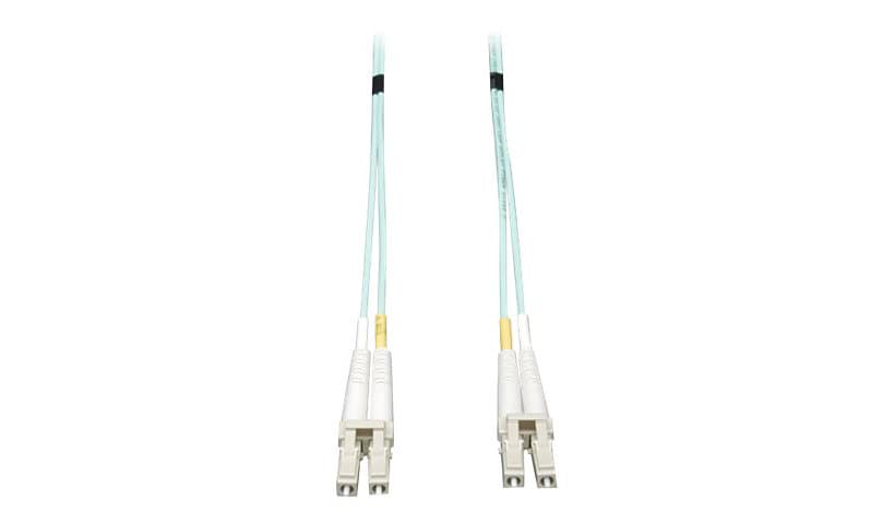 Tripp Lite 8M 10Gb Duplex Multimode 50/125 OM3 Fiber Cable LC/LC Aqua 26ft