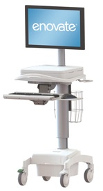 Enovate LCD EMR Cart, Phosphate Powered with eLift