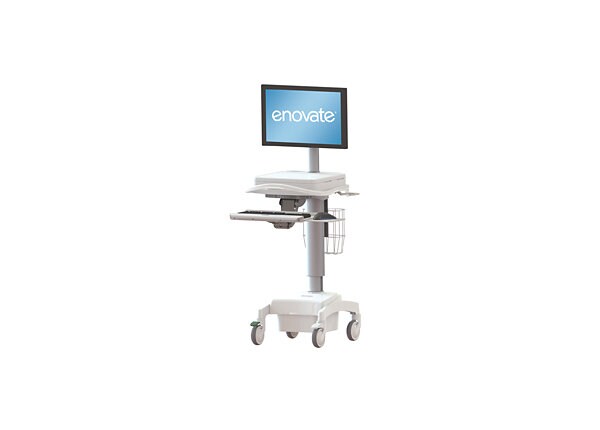 Enovate LCD EMR Cart, Phosphate Powered with eLift