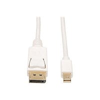 Eaton Tripp Lite Series Mini DisplayPort to DisplayPort Adapter Cable, 4K 60Hz (M/M), DP Latching Connector, White, 10