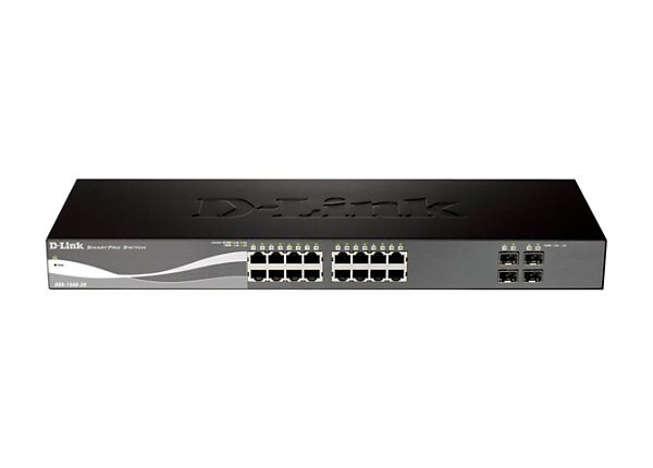 D-Link DGS-1500-20 20-port Gigabit SmartPro Switch - switch - 20 ports - managed - desktop, rack-mountable