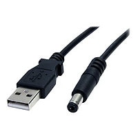 StarTech.com 2m USB to Type M Barrel Cable - USB to 5.5mm 5V DC Cable