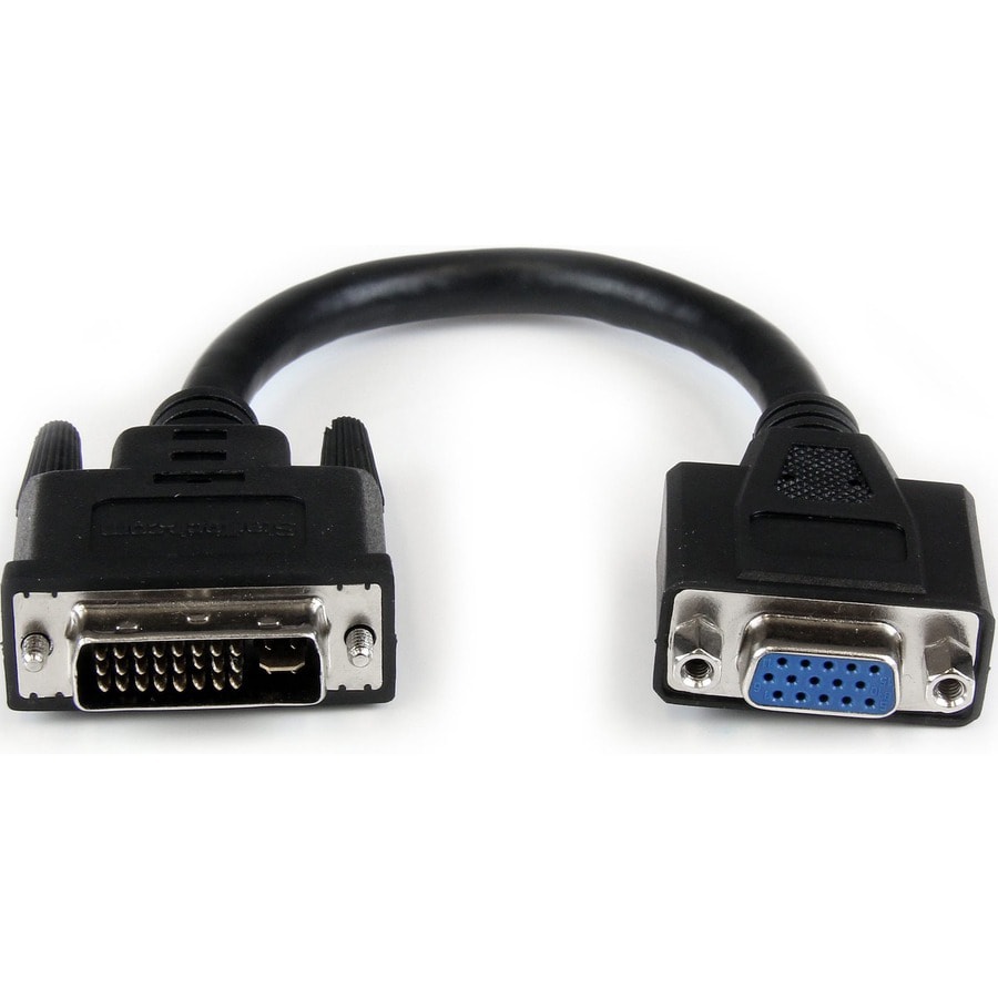 StarTech.com 8" DVI Male to VGA Female Cable Adapter - DVI-I to VGA Dongle