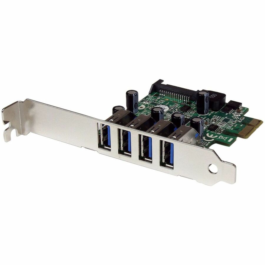  4 Port PCI Express PCIe USB  Card w/ UASP - SATA Power -  PEXUSB3S4V - -