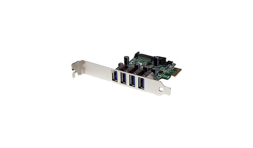 StarTech.com 4 Port PCI Express PCIe USB 3.0 Card w/ UASP - SATA Power