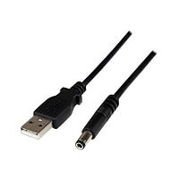 StarTech.com 1m USB to Type N Barrel 5V DC Power Cable - USB A to 5.5mm DC