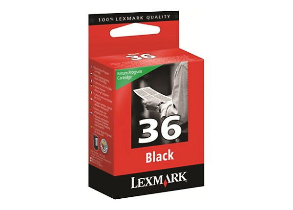 Lexmark Cartridge No. 36 - black - original - ink cartridge - LRP