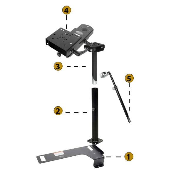 Gamber Johnson Dodge Charger Police Pedestal System Kit