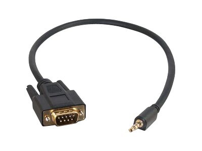 C2G 1.5ft Velocity DB9 Male to 3.5mm Male Serial RS232 Adapter Cable