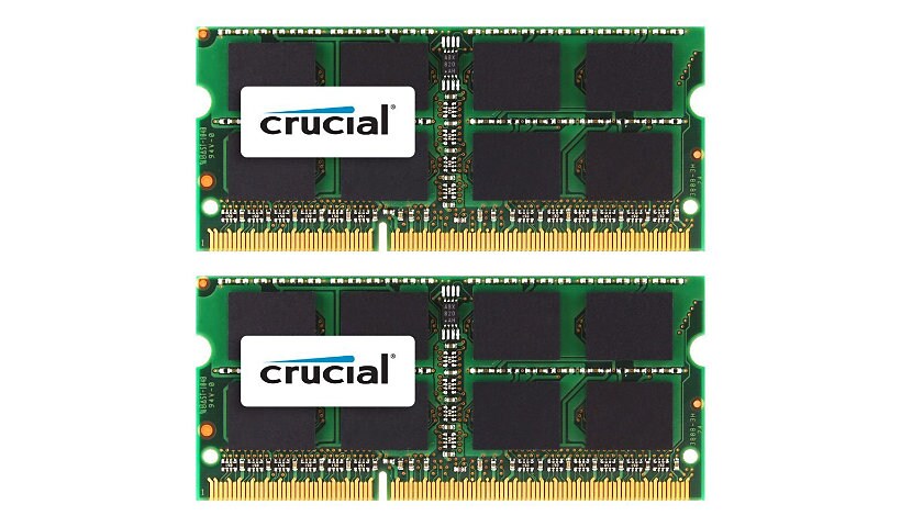Crucial - DDR3 - kit - 16 GB: 2 x 8 GB - SO-DIMM 204-pin - 1600 MHz / PC3-1
