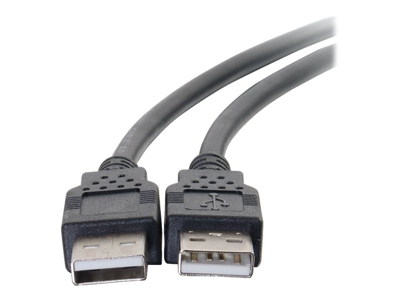 Thumbnail 2 of 6 for C2G 3.3ft USB Cable - USB A to USB A Cable - USB 2.0 - Black - M/M
