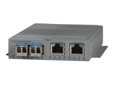 Omnitron OmniConverter FPoE/SL - media converter - 10Base-T, 100Base-FX, 100Base-TX