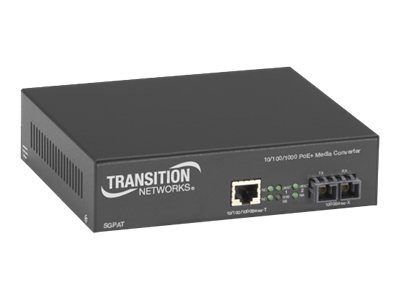 Transition Stand-Alone Power over Ethernet (PoE+) PSE - fiber media converter - Ethernet, Fast Ethernet, Gigabit
