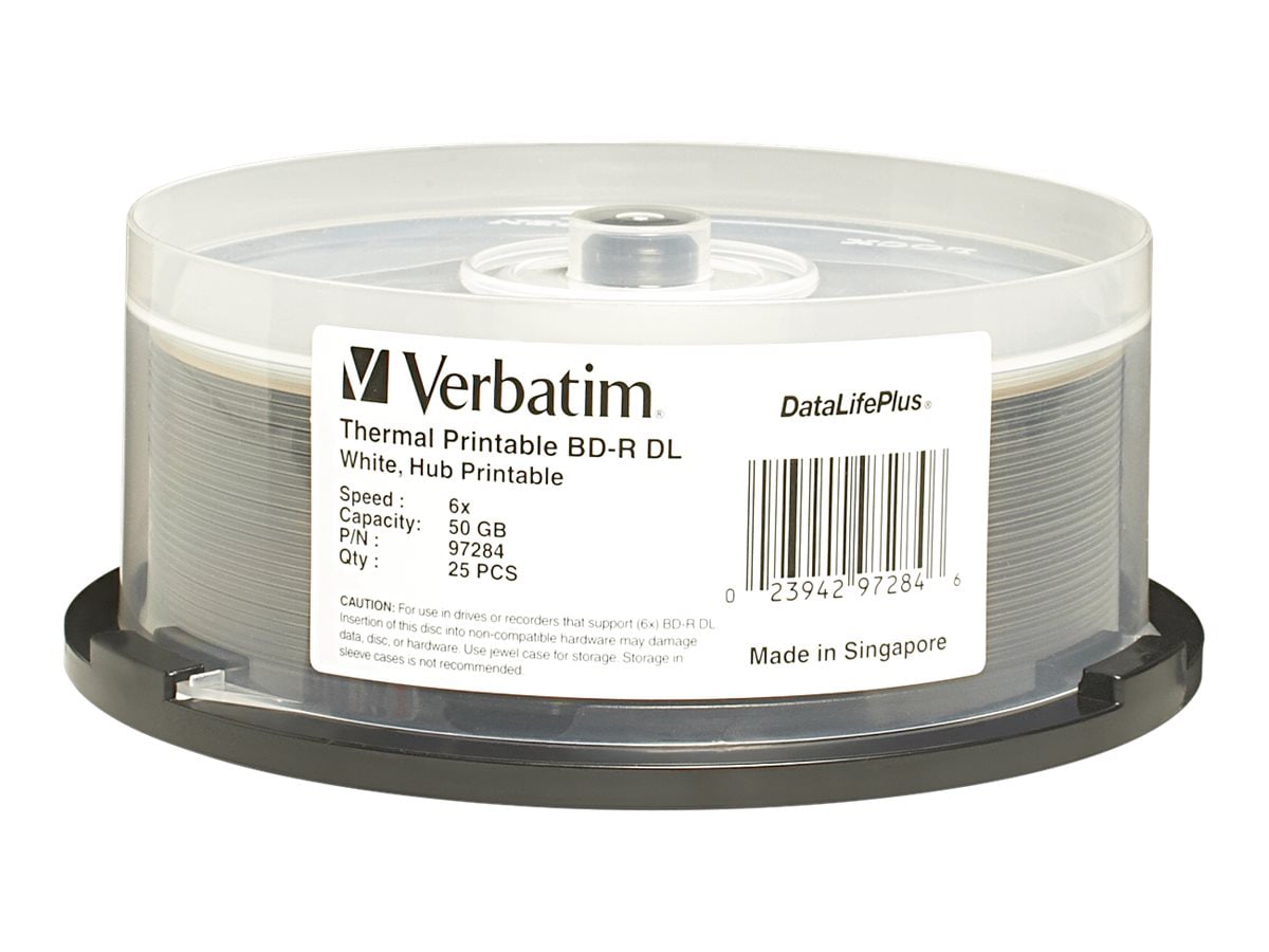 Verbatim DataLifePlus - BD-R DL x 25 - 50 GB - storage media