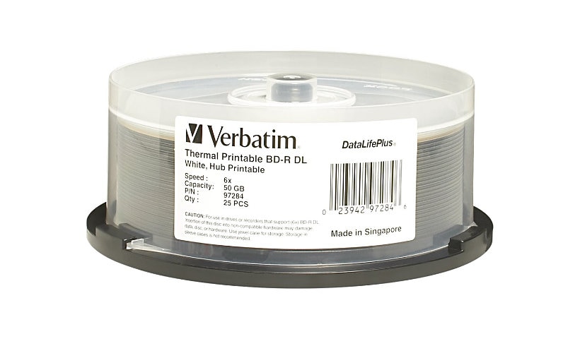 Verbatim DataLifePlus - BD-R DL x 25 - 50 GB - storage media