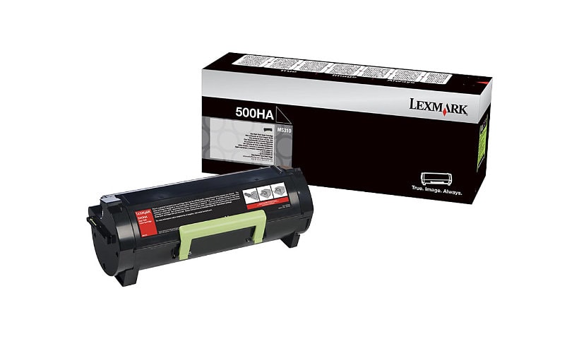 Lexmark 500HA - High Yield - black - original - toner cartridge - LCCP