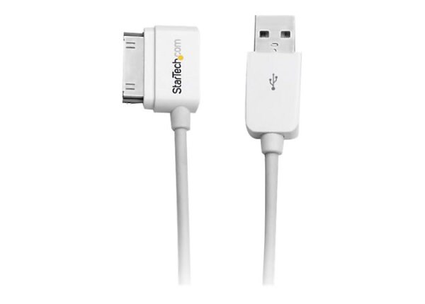 StarTech.com 1m Left Angle Apple 30-pin Dock to USB Cable iPhone iPod iPad