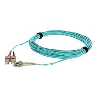 Proline 2m LC (M) to SC (M) Aqua OM4 Duplex Fiber OFNR Patch Cable