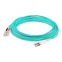 Proline 5m LC (M) to SC (M) Aqua OM4 Duplex Fiber OFNR Patch Cable