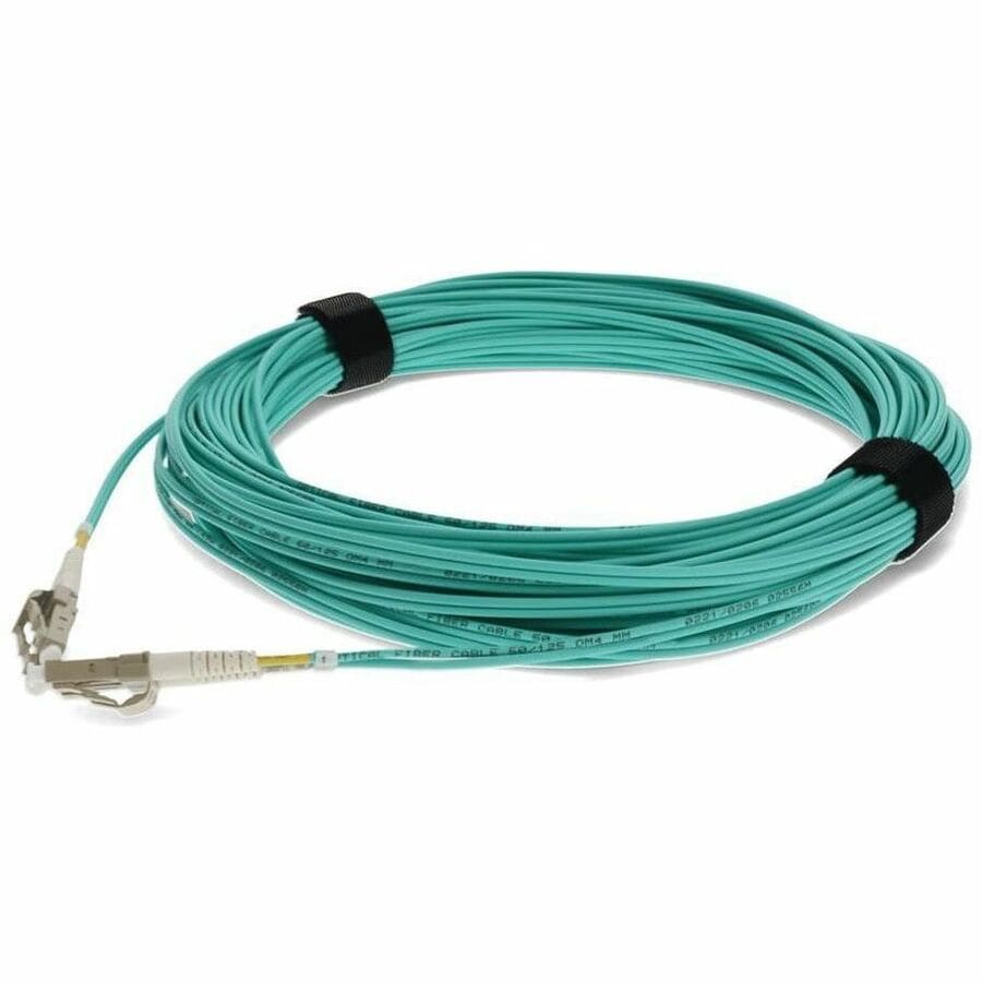 Proline 12m LC to LC Aqua OM4 Duplex OFNR (Riser-Rated) Fiber Patch Cable