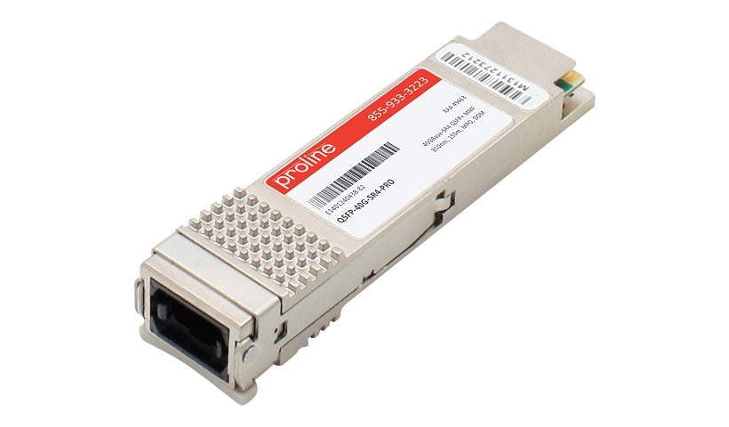 Proline Cisco QSFP-40G-SR4 Compatible QSFP+ TAA Compliant Transceiver - QSFP+ transceiver module - 40 Gigabit LAN