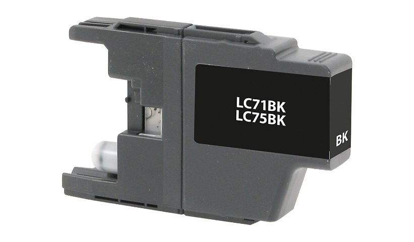 Clover Remanufactured Ink for Brother LC75BK, Black, 600 page yield