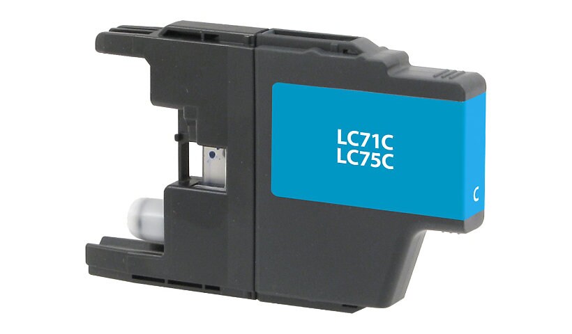 Clover Remanufactured Ink for Brother LC75C, Cyan, 600 page yield