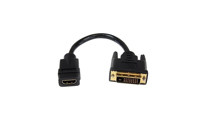 StarTech.com 8" HDMI Female to DVI Male Video Cable Adapter - HDMI to DVI-D
